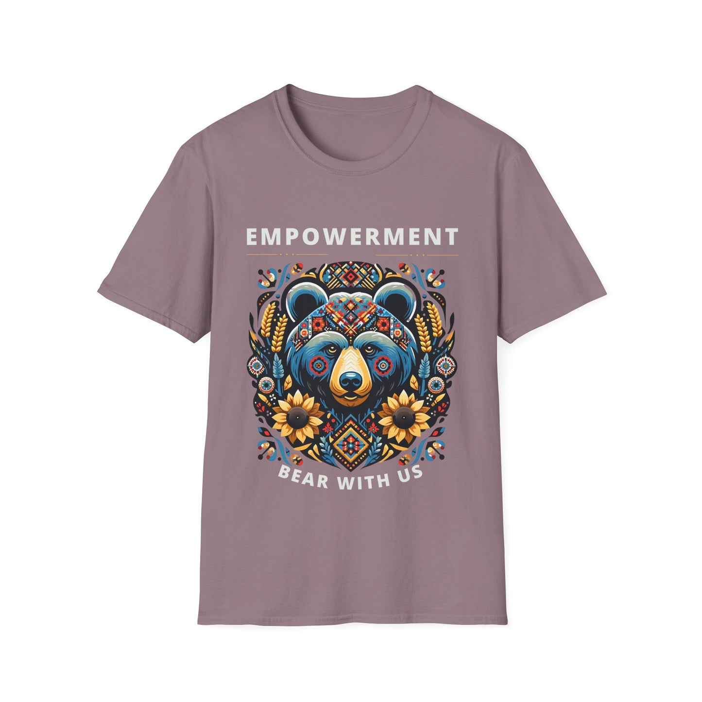 Bear With US  T-Shirt 4B Movement for Women's Empowerment - Ukrainian Folk Art Edition