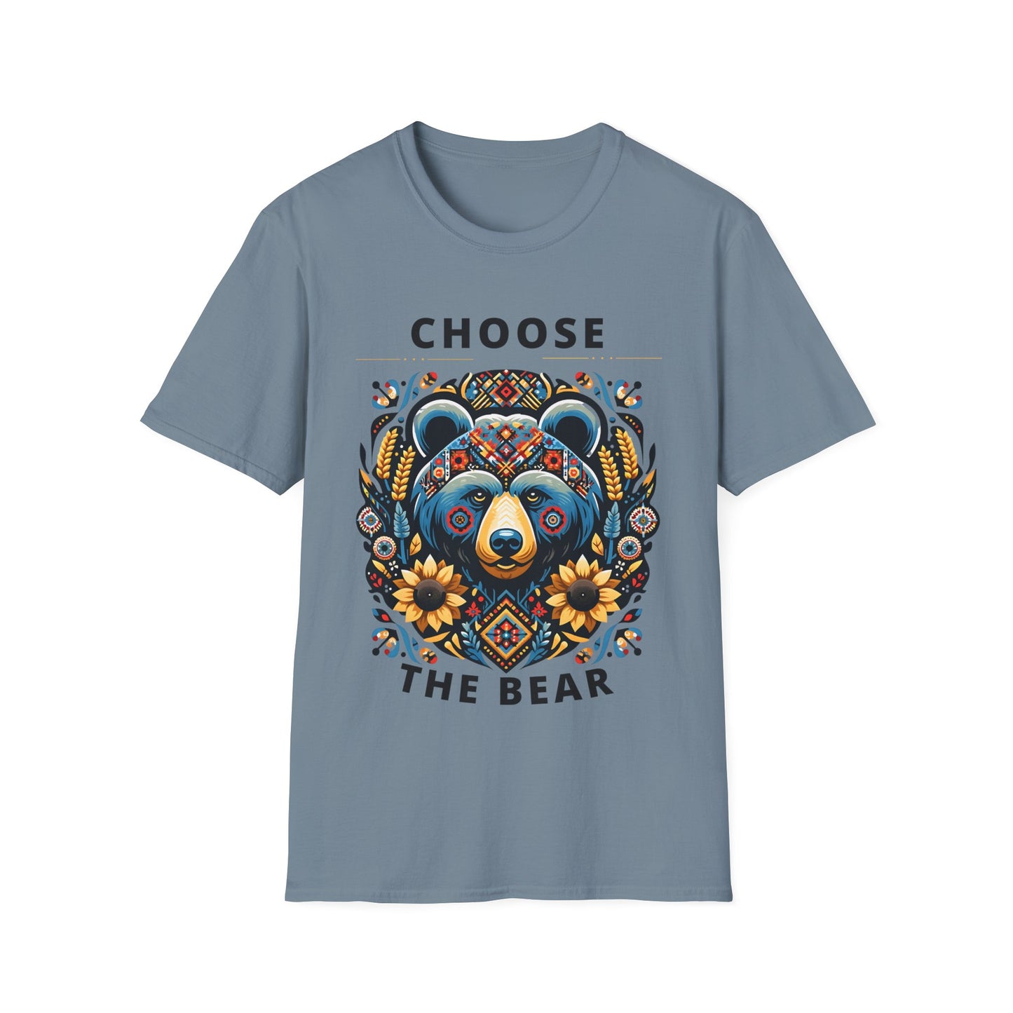 Choose The Bear T-Shirt 4B Movement Women's Empowerment  - Ukrainian Folk Art Edition