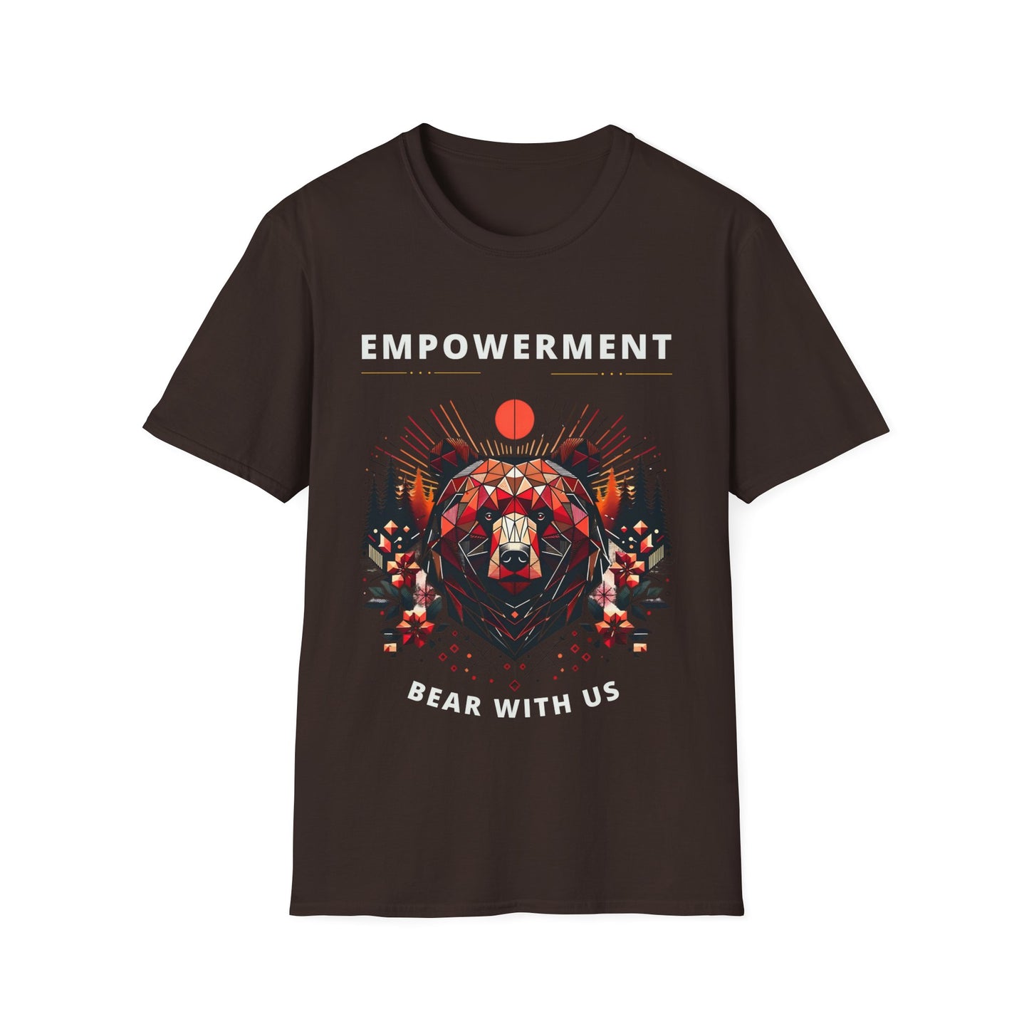 Bear With US  T-Shirt 4B Movement for Women's Empowerment - Geometric Forest Bear