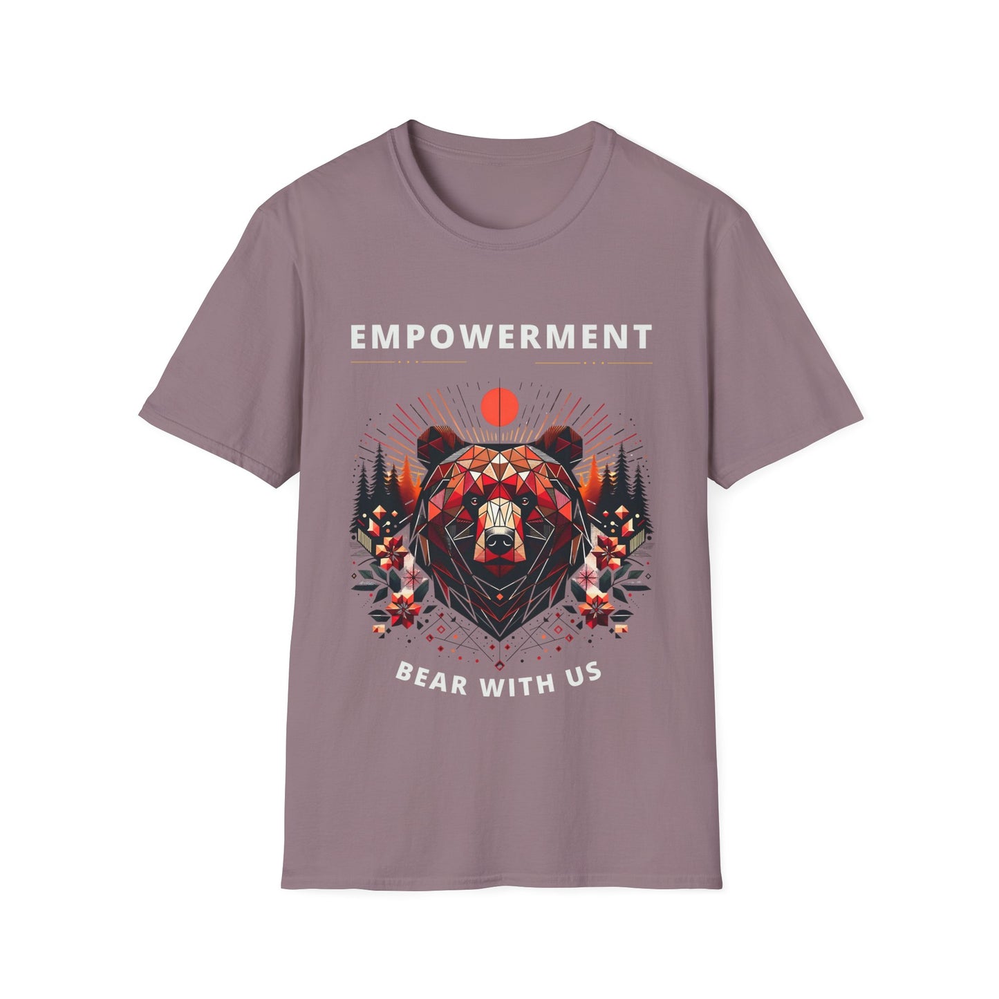 Bear With US  T-Shirt 4B Movement for Women's Empowerment - Geometric Forest Bear