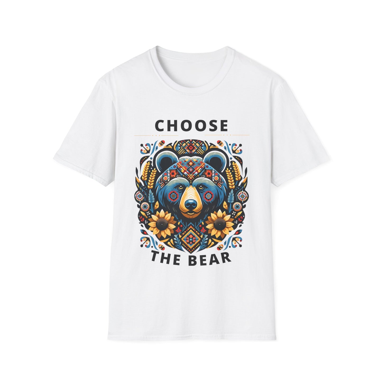 Choose The Bear T-Shirt 4B Movement Women's Empowerment  - Ukrainian Folk Art Edition