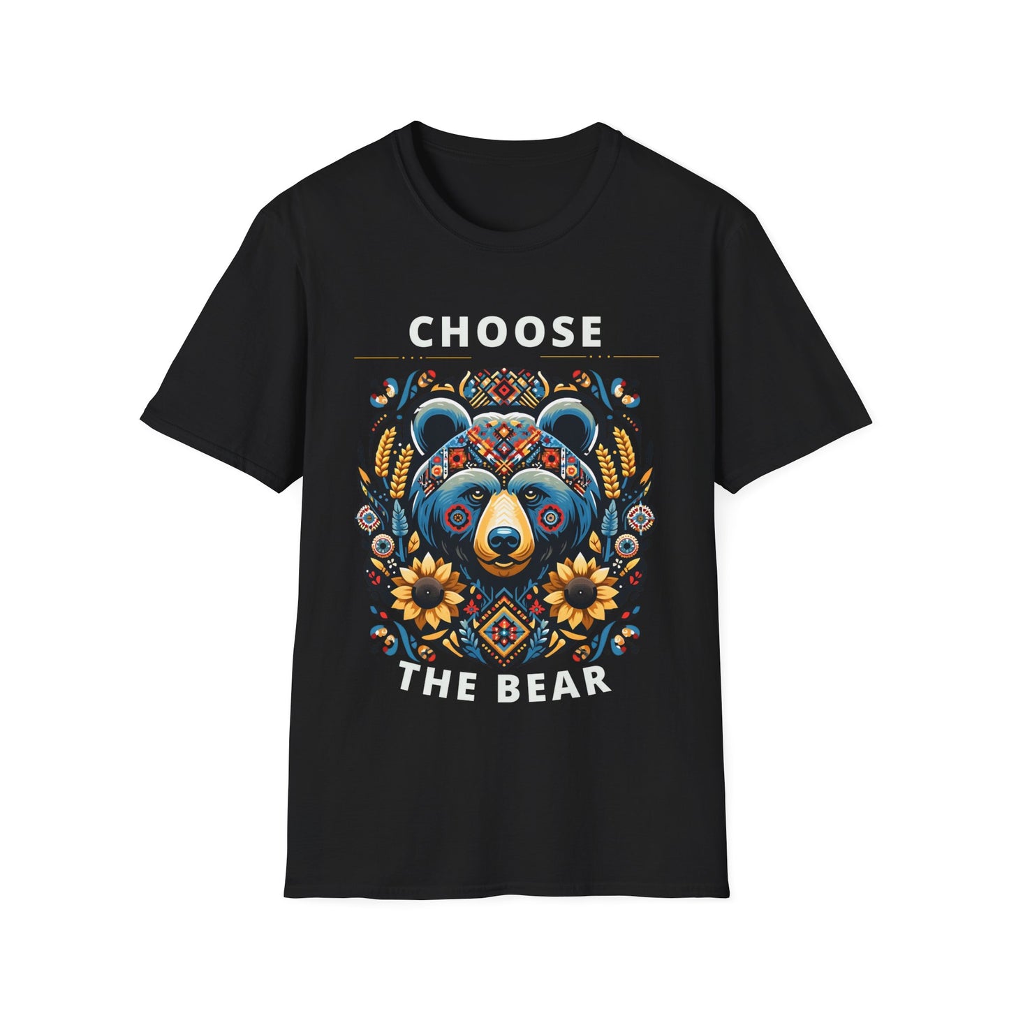 Choose The Bear T-Shirt 4B Movement Women's Empowerment  - Ukrainian Folk Art Edition