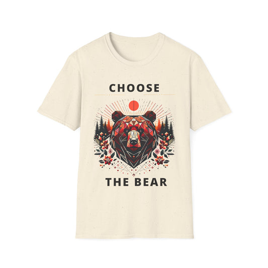 Choose The Bear  T-Shirt 4B Movement for Women's Empowerment - Geometric Forest Bear