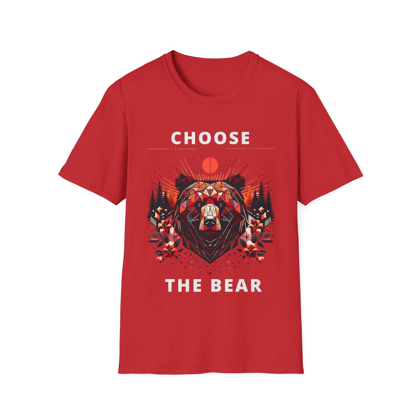 Choose The Bear  T-Shirt 4B Movement for Women's Empowerment - Geometric Forest Bear