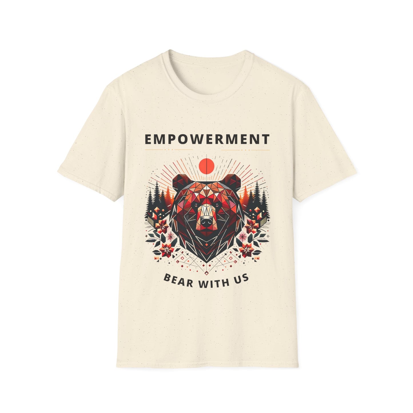 Bear With US  T-Shirt 4B Movement for Women's Empowerment - Geometric Forest Bear