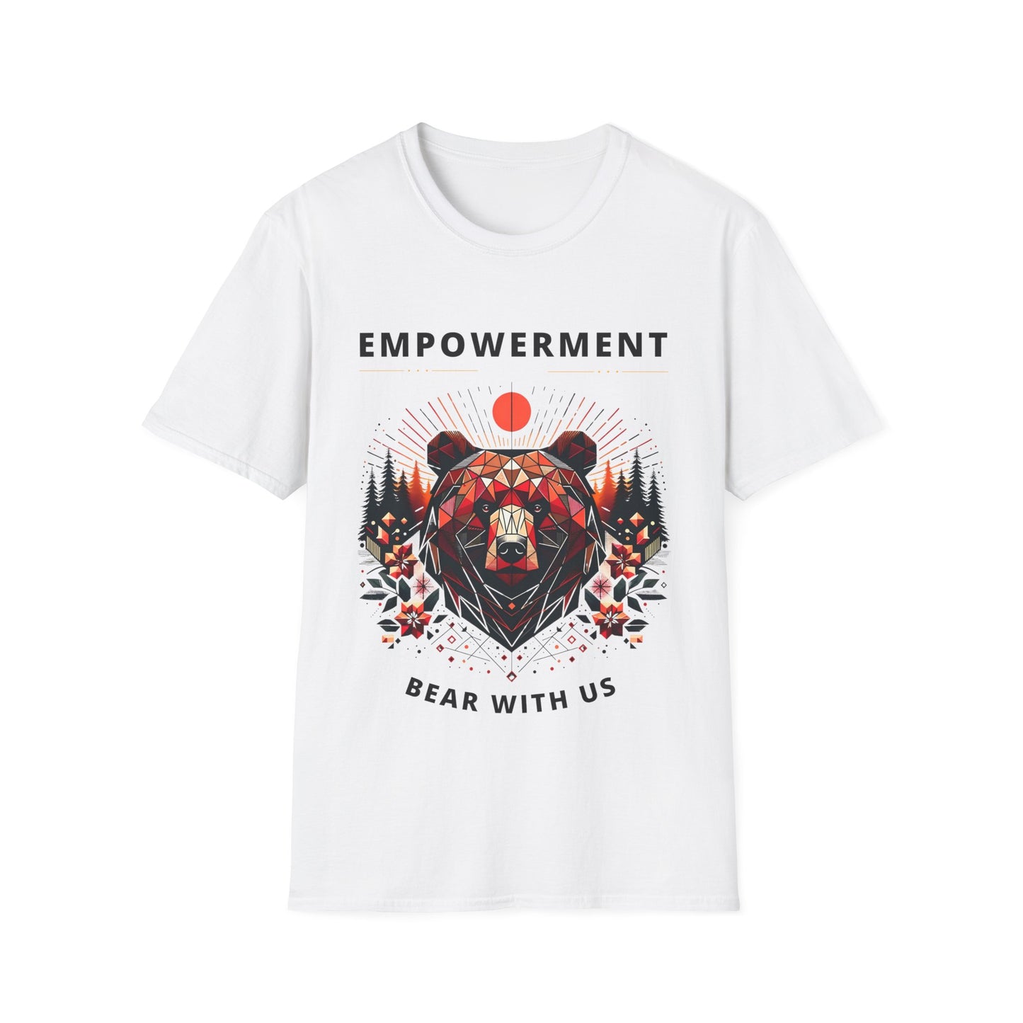 Bear With US  T-Shirt 4B Movement for Women's Empowerment - Geometric Forest Bear