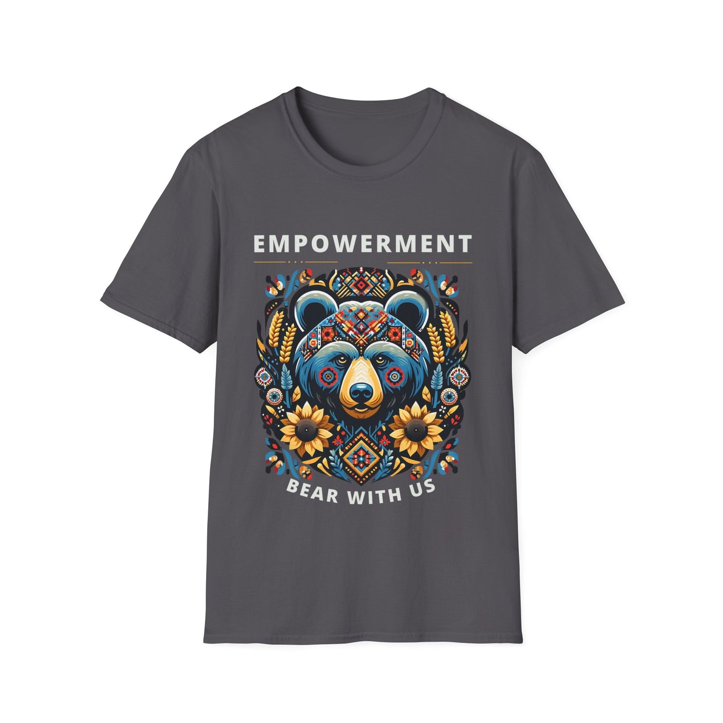 Bear With US  T-Shirt 4B Movement for Women's Empowerment - Ukrainian Folk Art Edition