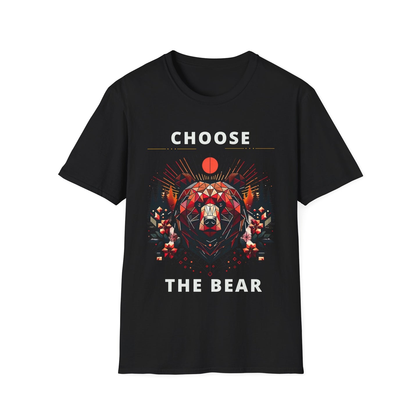 Choose The Bear  T-Shirt 4B Movement for Women's Empowerment - Geometric Forest Bear