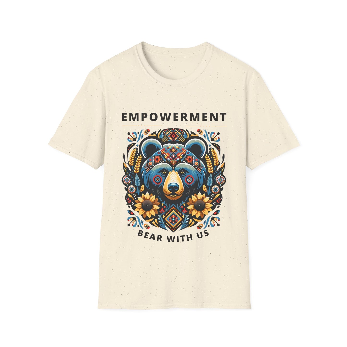 Bear With US  T-Shirt 4B Movement for Women's Empowerment - Ukrainian Folk Art Edition